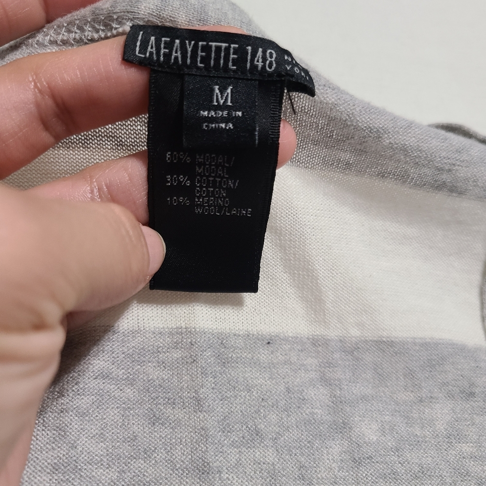 Lafayette 148 New York Women's Striped Cardigan sz M - Picture 4 of 6